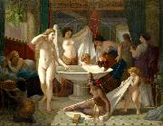 Henri-Pierre Picou Young women bathing. oil painting
